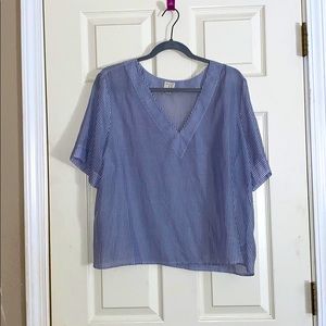 Light blue and white striped shirt